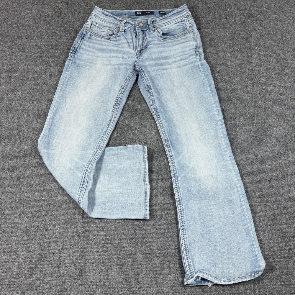 Buckle Jeans Mens 29x32 (Fits 29x28) Blue BKE Fulton Bootcut Denim Whiskers